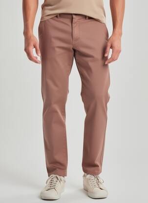 Pantalon chino țesătură poplin mărime normală roz LCDN bărbat