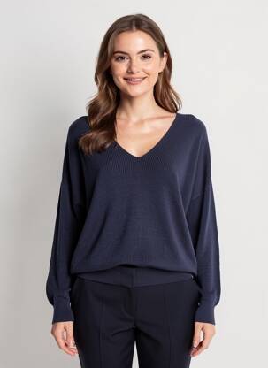 Pulover croială cambrată mâneci lungi albastru VERO MODA femeie