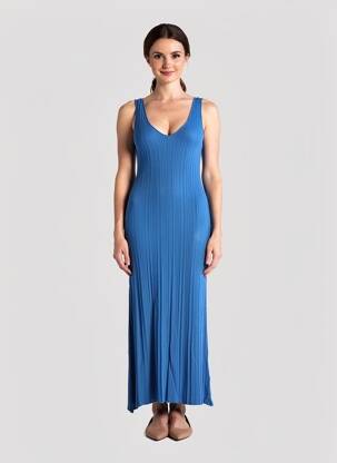 Rochie lungă fără mâneci fără mâneci albastru LA FEE MARABOUTEE femeie