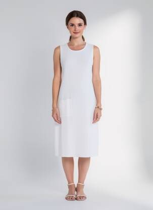 Rochie midi fără mâneci fără mâneci bej JOSEPH RIBKOFF femeie