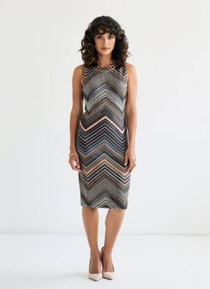 Rochie midi fără mâneci fără mâneci negru FRANK LYMAN femeie