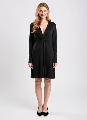 Rochie midi mâneci lungi mâneci lungi negru LA FEE MARABOUTEE femeie