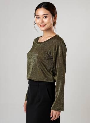Top mâneci lungi mâneci lungi auriu LA FEE MARABOUTEE femeie
