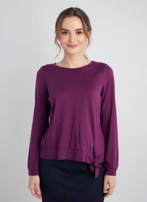 Tricou mâneci lungi mâneci lungi violet LA FEE MARABOUTEE femeie