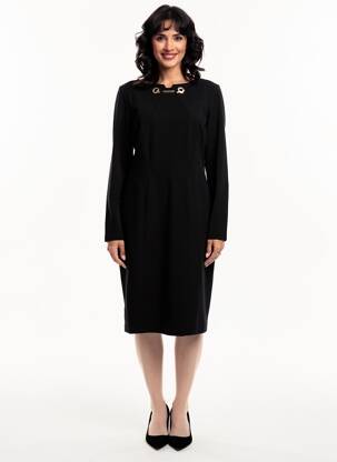 Rochie midi mâneci lungi mâneci lungi negru JOSEPH RIBKOFF femeie