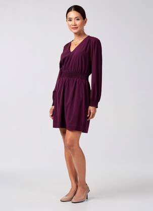 Rochie scurtă mâneci lungi mâneci lungi violet INDIES femeie