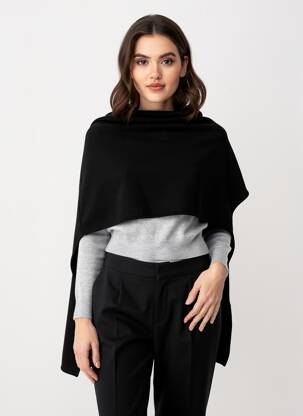 Poncho croială largă negru ACCESS femeie