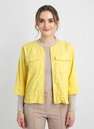 Jachete casual guler rotund galben BETTY BARCLAY femeie