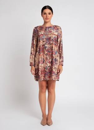 Rochie scurtă mâneci lungi mâneci lungi bej LA FEE MARABOUTEE femeie