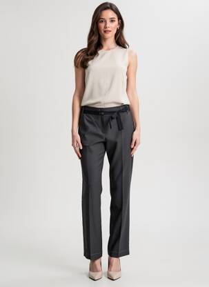 Pantalon drept elasticitate mărime normală negru GARELLA femeie