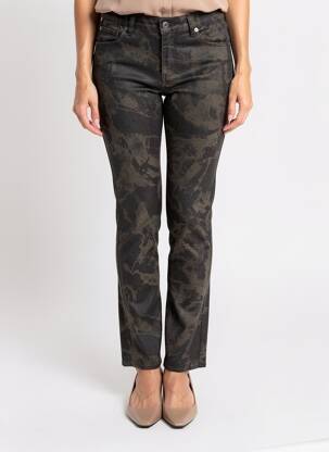 Pantalon slim talie joasă talie joasă negru RENHSEN femeie