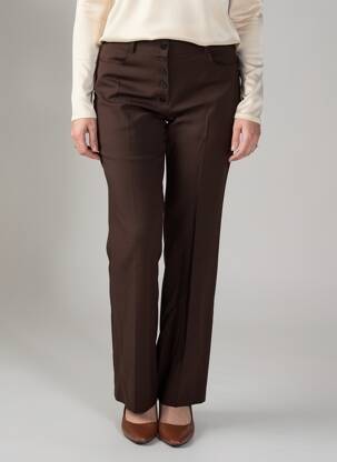 Pantalon drept elasticitate mărime normală maro NATHALIE GARCON femeie