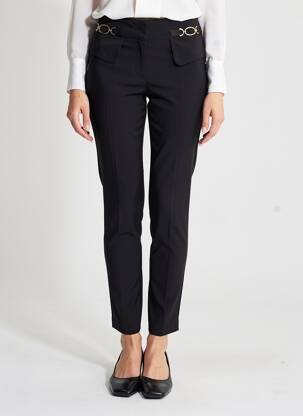 Pantalon slim conic mărime normală negru RAFFAELLO ROSSI femeie