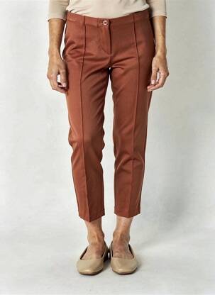 Pantalon 7/8 talie cu cleme mărime normală portocalie ATELIER GARDEUR femeie