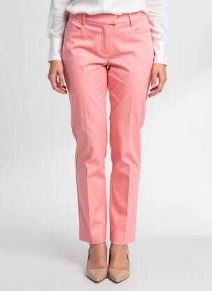 Pantalon chino țesătură poplin mărime normală roz BETTY BARCLAY femeie