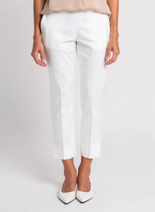 Pantalon 7/8 talie cu cleme mărime normală alb PENNYBLACK femeie