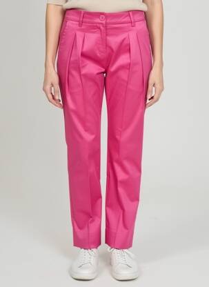 Pantalon chino țesătură poplin mărime normală roz PENNYBLACK femeie