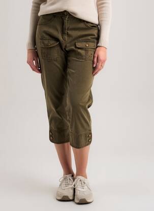 Pantalon trei sferturi elasticitate mărime normală verde NATHALIE CHAIZE femeie