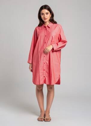 Rochie scurtă mâneci lungi mâneci lungi roșu GRAINE femeie