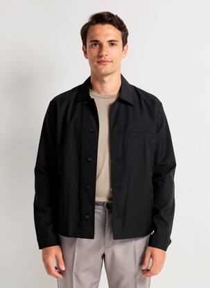 Jachete casual croială dreaptă negru SELECTED bărbat