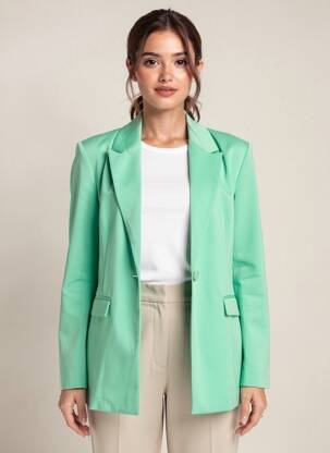 Sacou buzunare verde ICHI femeie