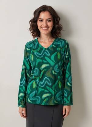 Tricou mâneci lungi mâneci lungi verde AGATHE & LOUISE femeie