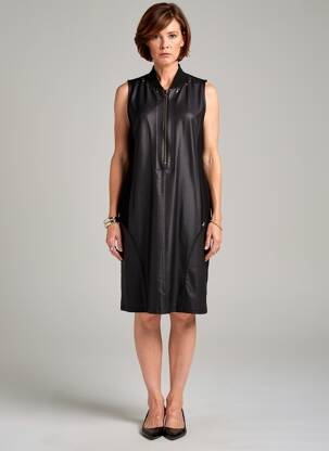 Rochie midi fără mâneci fără mâneci negru FRED SABATIER femeie
