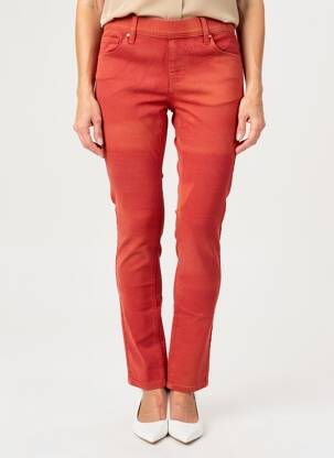Pantalon slim talie elastică mărime normală portocalie PLURIELLES femeie