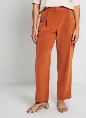 Pantalon drept elasticitate mărime normală portocalie AGATHE & LOUISE femeie