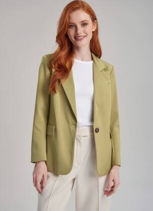 Sacou buzunare verde LOAVIES femeie