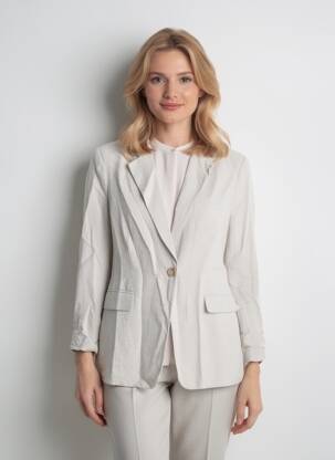 Sacou buzunare bej H&M femeie