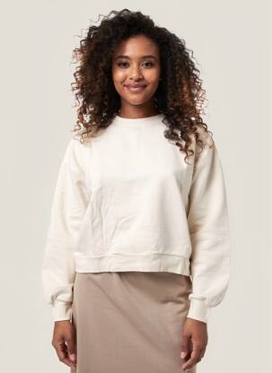 Hanorac elasticitate mâneci lungi bej H&M femeie