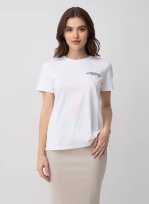 Tricou croială dreaptă mâneci scurte alb GILDAN femeie