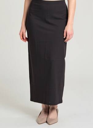 Fustă lungă croială dreaptă negru DIVIDED H&M femeie
