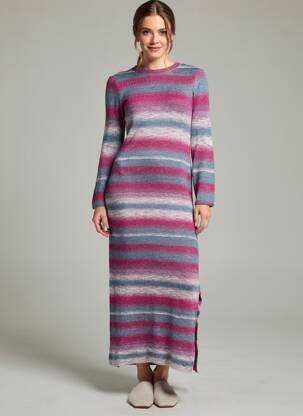 Rochie pulover elasticitate mâneci lungi violet BROWNIE femeie
