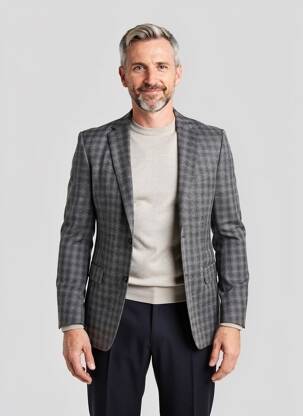 Sacou finisaj interior dublat gri SAINT HILAIRE bărbat