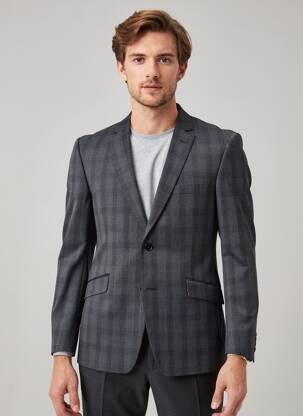 Sacou finisaj interior dublat negru SAINT HILAIRE bărbat
