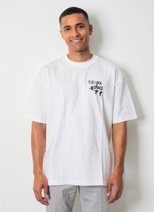 Tricou croială dreaptă mâneci scurte alb CLOUD'S bărbat