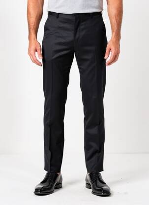 Pantalon slim țesătură poplin mărime normală negru BRUNO SAINT HILAIRE bărbat