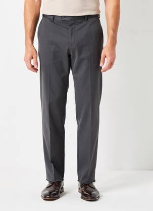 Pantalon drept țesătură poplin mărime normală negru SAINT HILAIRE bărbat