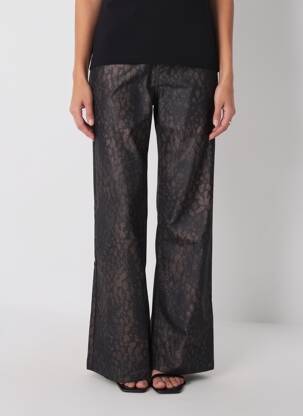 Pantalon evazat elasticitate mărime normală negru EVA KAYAN femeie