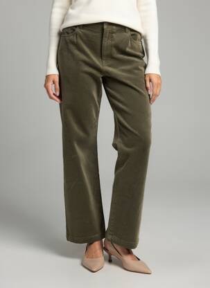 Pantalon drept elasticitate mărime normală verde SALSA femeie