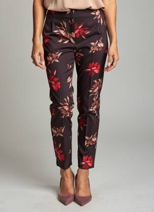 Pantalon slim talie înaltă talie înaltă negru KOCCA femeie