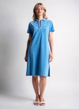 Rochie midi mâneci scurte mâneci scurte albastru DEAUVILLE & ARMOR-LUX femeie