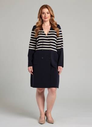 Rochie midi mâneci lungi mâneci lungi albastru SAINT JAMES femeie