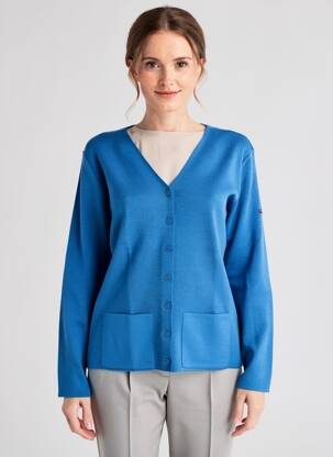 Vestă cu mâneci lungi elasticitate albastru ARMOR LUX femeie