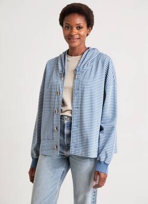 Jachete casual guler rotund albastru ARMOR LUX femeie