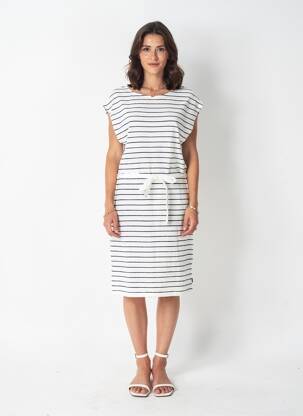 Rochie midi mâneci scurte mâneci scurte albastru BERMUDES femeie