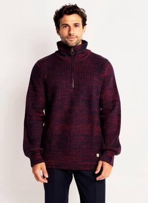Pulover elasticitate mâneci lungi albastru ARMOR LUX bărbat
