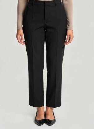 Pantalon drept țesătură crep mărime normală negru SIGNE NATURE femeie